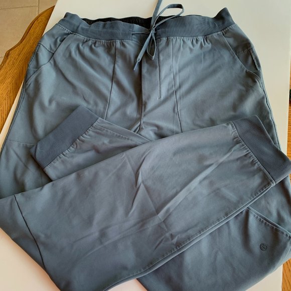 LULULEMON Jogger Pants Mens Extra Large BLUE GREY Pull on Elastic Drawstring Wai - Picture 13 of 13